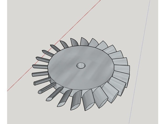 jet lâmina mecânico de brinquedos lâminas motor a jato 3D print model - Mito3D