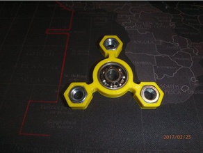 fidget nut spinner - wingnut2k 11 toys & games hand toy 3d print model - Mito3D