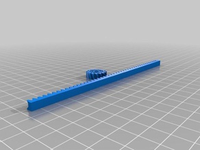 meine kundenspezifische zahnstange mit ritzel Zahnstange-Ritzel Teile kundengebundene 3d print model - Mito3D