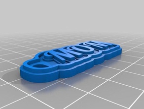 özelleştirilmiş çok satırlı etiket anahtarlığım Anahtarlık 3d print model - Mito3D