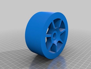 rc rueda hexagonal de 17 mm - 100 metros diámetro r c vehículos en el disco la espuma control remoto goma 3d print model - Mito3D