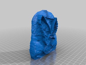 eagle rock stone face sculptures 3d print model - Mito3D