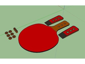 pingpong Paddel Spielzeug & game Zubehör 3d print model - Mito3D