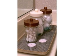 bola frasco de vidro com tampa - sem rosca tipo recipientes jar do kerr mason 3d print model - Mito3D