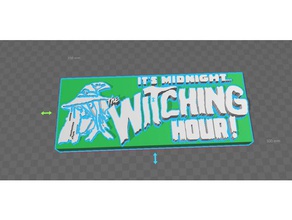 witching hour name plate 3d printing comics dc 3d print model - Mito3D