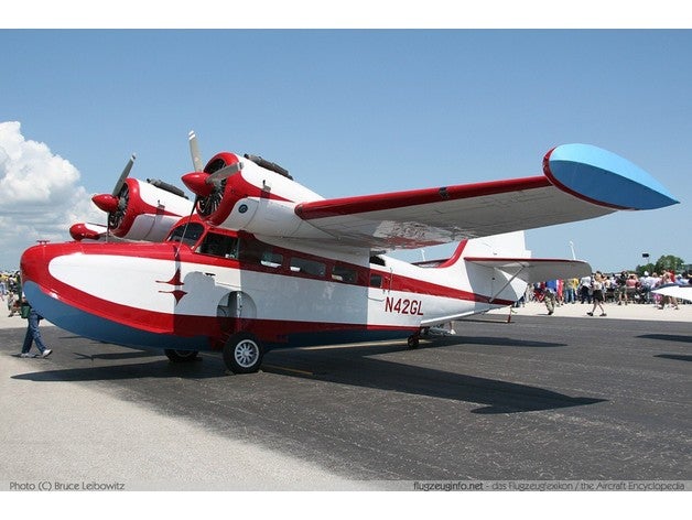 printable grumman g-21 goose vehicles flying boat northrop seaplane 3D print model - Mito3D