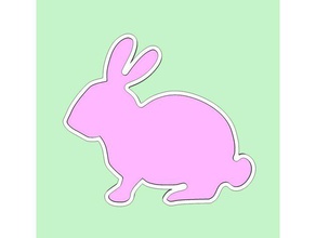 tavşan buzdolabı mıknatısı hayvanlar bunny Paskalya wslab 3d print model - Mito3D