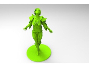 dragão guerreiro esculturas senhora 3d print model - Mito3D