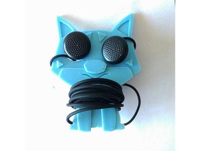 dog earphone cable organiser gadgets animal management cat cool ear bud easy fun gift headphones holder iphone keychain kids mobile nice organizer phone plug present samsung simple smartphone tidy travel useful wire wrap 3d print model - Mito3D