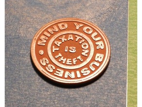 mind your business coin coins & badges 3d print model - Mito3D