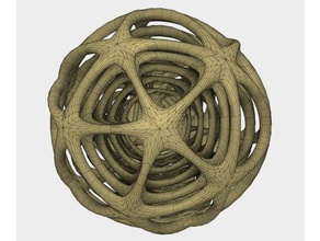 gyro esferas matemáticas art pantalla el giroscopio enclavamiento de pentagrama la esfera estrella 3d print model - Mito3D