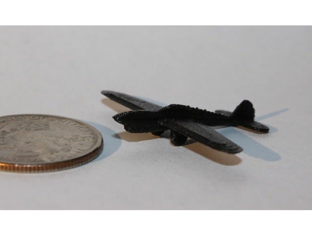 p-40 warhawk miniature plane toys & games 3D print model - Mito3D