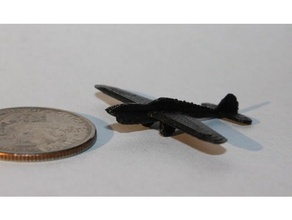 p-40 warhawk miniature plane toys & games 3d print model - Mito3D