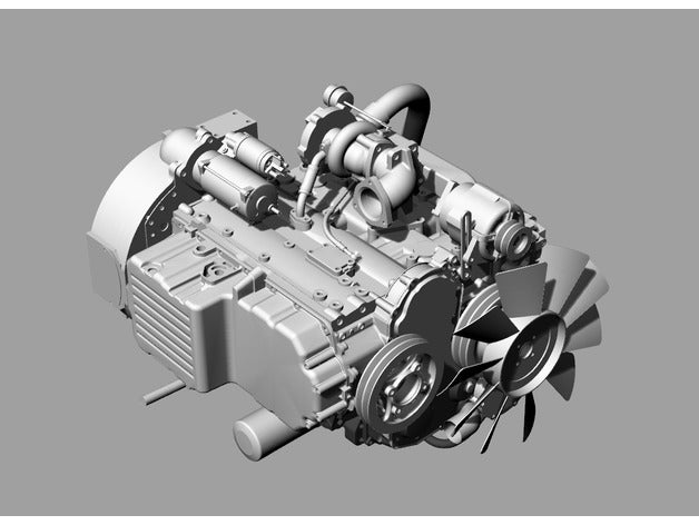 perkins 1104d-44t engine skaliert 1 10 r c Fahrzeuge 3D print model - Mito3D