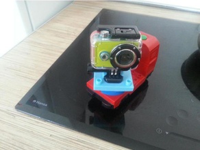 lego duplo camera holder brick 3d print model - Mito3D