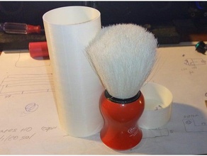 travel container shaving brush containers 3d print model - Mito3D