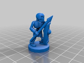 esqueleto lanza escudo criaturas boardgame no molestar de la fantasía modelo monster rpg el muertos vivientes 3d print model - Mito3D