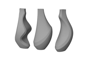 vasi 3 decorazione arredamento la decorativo vaso di fiori casa per il i 3d print model - Mito3D
