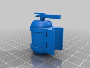 1 10 escala curta extintor de incêndio tubo suporte montagem r c veículos fogo rc a 3d print model - Mito3D