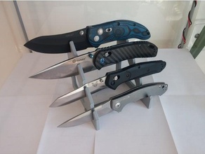 4 couteau stand porte-outils & boîtes d'affichage support de présentation le porte-couteau les couteaux 3d print model - Mito3D