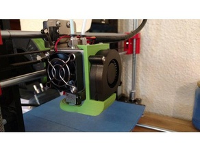 fan duct zonestar dual extrusion 3d printer parts cooling part prusa i3 3d print model - Mito3D