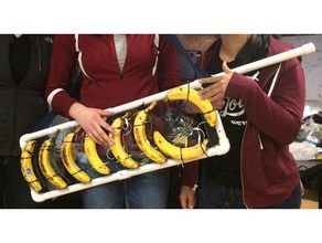 banana keytar - corte a laser em acrílico pvc música corel arquivos 3d print model - Mito3D