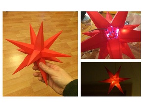 étoile de noël puzzle 300 mm décor atry les fêtes la décoration étoiles 3d print model - Mito3D