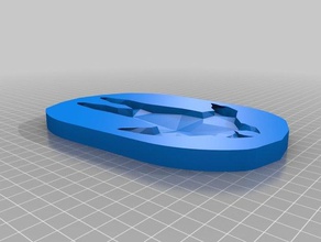 alien footprint wall ornament sculptures 3dprintable foot simple sketchup mount 3d print model - Mito3D