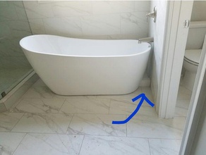 free standing tub drain cover bathroom 3d print model - Mito3D