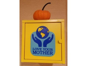 love your mother sign decor atmosphere climate conservation earth emissions recycle warming 3d print model - Mito3D