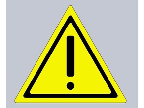 großzügige Warnzeichen Schilder & logos großzügig Warnung warnschild 3d print model - Mito3D