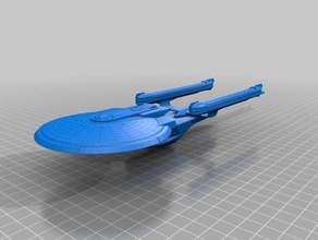 star trek enterprise ncc-1701-b 1 2000 modèles de l'entreprise 3d print model - Mito3D
