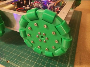 4 inch omni wheel robotics four omniwheel robot wheels 3d print model - Mito3D