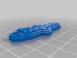 özelleştirilmiş çok satırlı etiket anahtarlığım Anahtarlık 3d print model - Mito3D