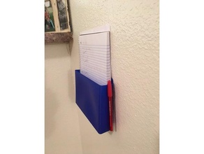 wall mounted paper notebook holder organization 3d print model - Mito3D