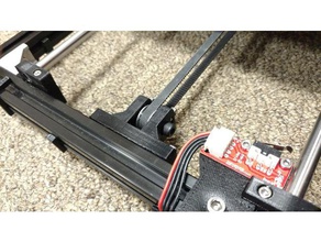 hictop 3dp11 adjustable y idler mount 20 3d printer parts belt tightener tensioner gt2 y-axis 3d print model - Mito3D