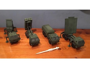 3d baskılı modelleri yeşillikte ordu fmtv lockheed martin askeri modeli füze fırlatma mse pac-3 vatansever radar tlvs kamyon 3d print model - Mito3D