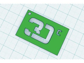 3dc logo keychain 3d printing 3d print model - Mito3D