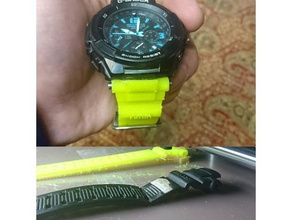 g-shock wrist let model 749 e-ej2 &gt pur&lt gadgets flexible wristband watch 3d print model - Mito3D