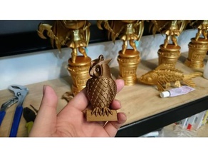 búho clave 360 llaveros llavero owl 3d print model - Mito3D
