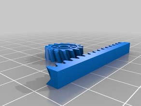 my customized zahnstange mit ritzel gear rack pinion parts 3d print model - Mito3D