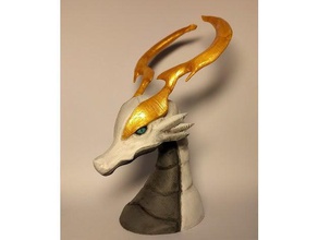 el mundo de final fantasy - dragon busto criaturas dragón la fantasía los juegos azar 3d print model - Mito3D