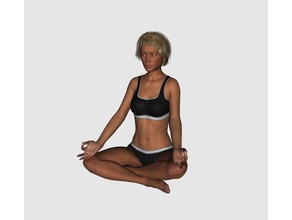 meditation-Mädchen Menschen Mädchen meditieren Sie die meditation nicht nackt 3d print model - Mito3D