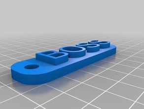 boss keychain signs & logos customized 3d print model - Mito3D