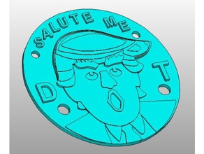 trump urinal target coin yet another bathroom 3d print model - Mito3D