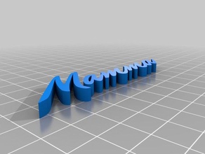 mamma text customized 3d print model - Mito3D