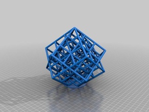 my customized lattice cube torture test math art 3d print model - Mito3D