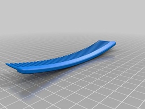 curvo pettine bagno capelli 3d print model - Mito3D