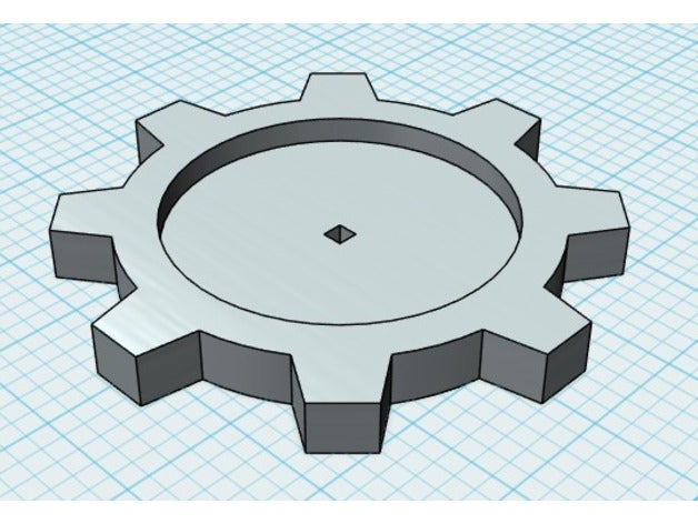 8 dente di ingranaggio ingegneria otto 3D print model - Mito3D