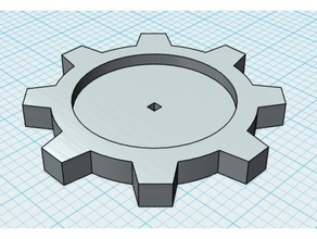 8 tooth gear engineering eight 3d print model - Mito3D